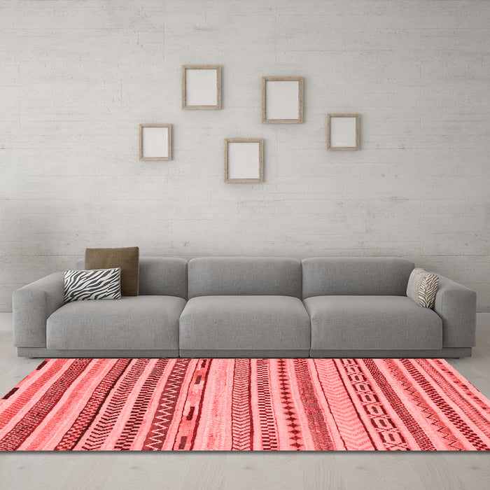 Modern Red Washable Rugs