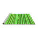 Sideview of Machine Washable Abstract Green Modern Area Rugs, wshabs2241grn