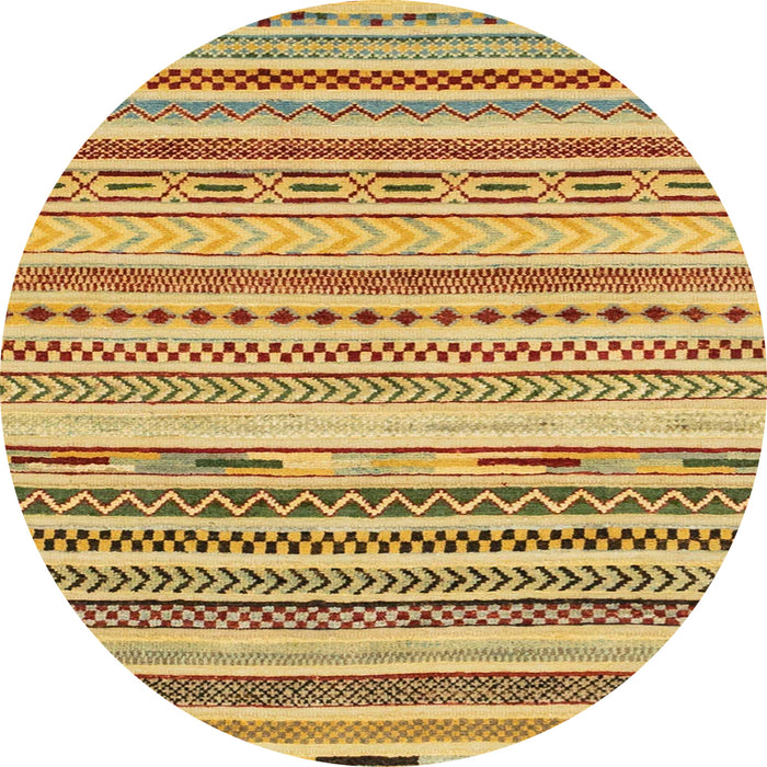 Round Machine Washable Abstract Red Rug, wshabs2241
