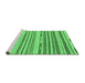 Sideview of Machine Washable Abstract Emerald Green Modern Area Rugs, wshabs2241emgrn