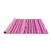 Sideview of Machine Washable Abstract Pink Modern Rug, wshabs2241pnk