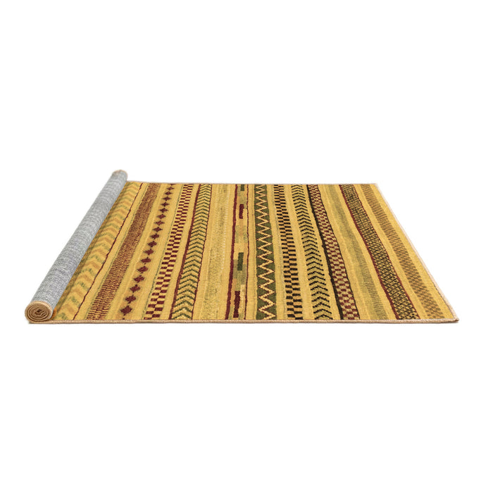 Sideview of Machine Washable Abstract Brown Modern Rug, wshabs2241brn