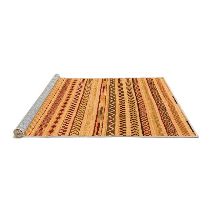 Sideview of Machine Washable Abstract Orange Modern Area Rugs, wshabs2241org