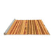 Sideview of Machine Washable Abstract Orange Modern Area Rugs, wshabs2241org