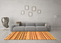 Machine Washable Abstract Orange Modern Rug, wshabs2241org