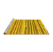 Sideview of Machine Washable Abstract Yellow Modern Rug, wshabs2241yw