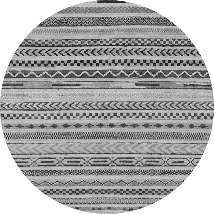 Round Abstract Gray Modern Rug, abs2241gry