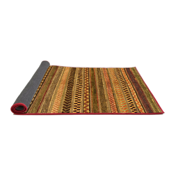 Sideview of Abstract Red Modern Rug, abs2242