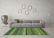 Machine Washable Abstract Turquoise Modern Area Rugs in a Living Room,, wshabs2242turq