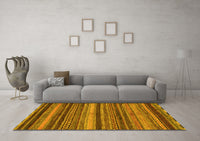 Machine Washable Abstract Yellow Modern Rug, wshabs2242yw