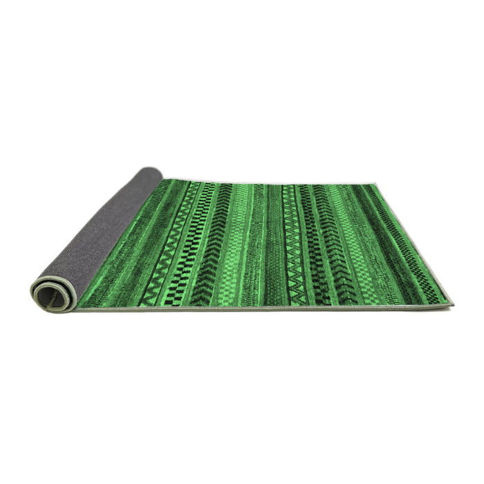 Sideview of Abstract Emerald Green Modern Rug, abs2242emgrn