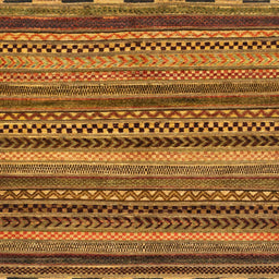 Square Abstract Red Modern Rug, abs2242