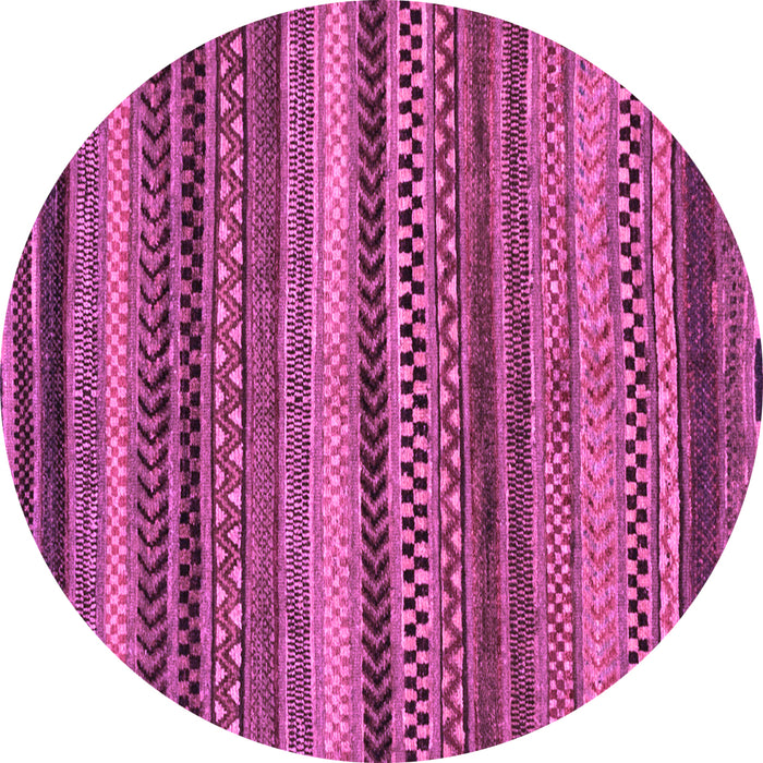 Round Abstract Purple Modern Rug, abs2242pur