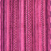 Square Machine Washable Abstract Pink Modern Rug, wshabs2242pnk