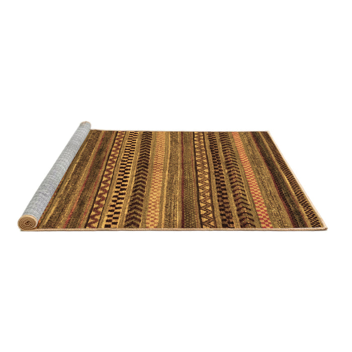 Sideview of Machine Washable Abstract Brown Modern Rug, wshabs2242brn