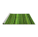 Sideview of Machine Washable Abstract Green Modern Area Rugs, wshabs2242grn