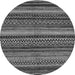 Round Abstract Gray Modern Rug, abs2242gry