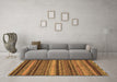 Machine Washable Abstract Brown Modern Rug in a Living Room,, wshabs2242brn