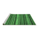 Sideview of Machine Washable Abstract Emerald Green Modern Area Rugs, wshabs2242emgrn