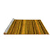 Sideview of Machine Washable Abstract Yellow Modern Rug, wshabs2242yw