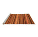 Sideview of Machine Washable Abstract Orange Modern Area Rugs, wshabs2242org