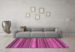 Machine Washable Abstract Purple Modern Area Rugs in a Living Room, wshabs2242pur