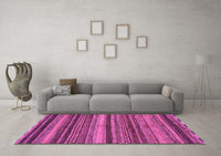 Machine Washable Abstract Purple Modern Rug, wshabs2242pur