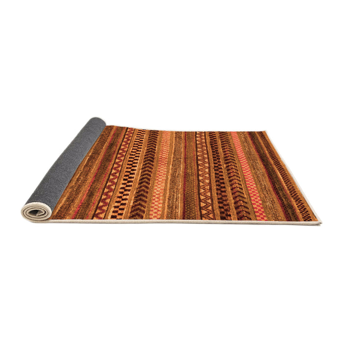 Sideview of Abstract Orange Modern Rug, abs2242org