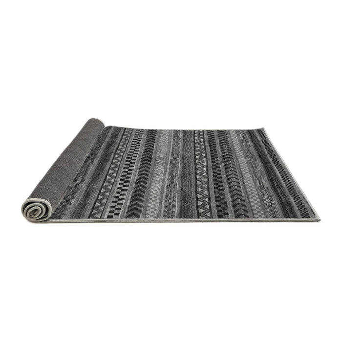 Sideview of Abstract Gray Modern Rug, abs2242gry