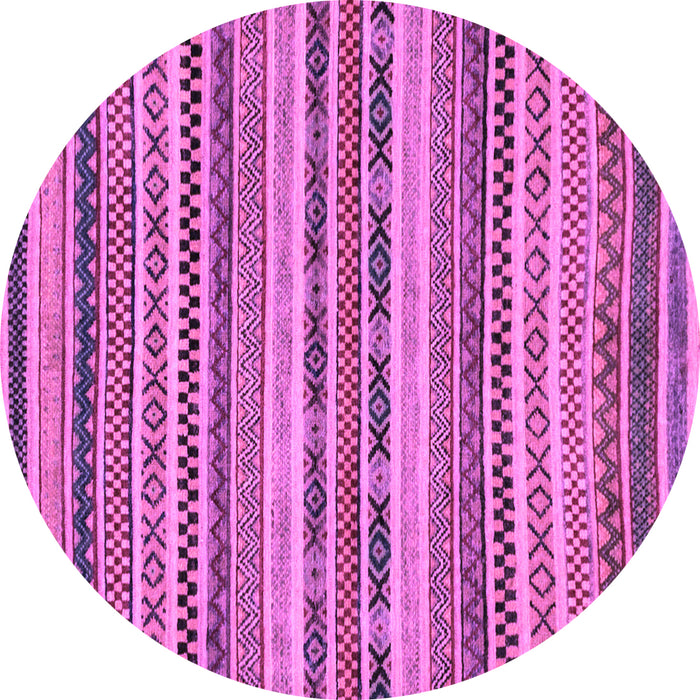 Round Abstract Purple Modern Rug, abs2243pur