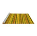 Sideview of Machine Washable Abstract Yellow Modern Rug, wshabs2243yw