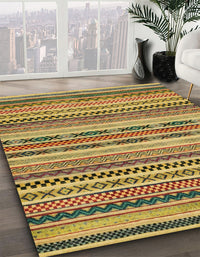 Abstract Yellow Modern Rug, abs2243