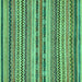 Square Abstract Turquoise Modern Rug, abs2243turq