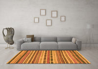 Machine Washable Abstract Orange Modern Rug, wshabs2243org