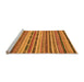 Sideview of Machine Washable Abstract Orange Modern Area Rugs, wshabs2243org