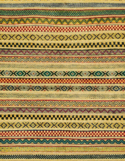 Machine Washable Abstract Yellow Rug, wshabs2243