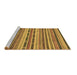 Sideview of Machine Washable Abstract Brown Modern Rug, wshabs2243brn