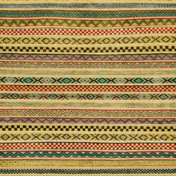 Square Machine Washable Abstract Yellow Rug, wshabs2243