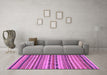 Machine Washable Abstract Purple Modern Area Rugs in a Living Room, wshabs2243pur