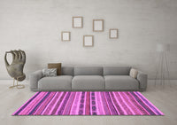 Machine Washable Abstract Purple Modern Rug, wshabs2243pur