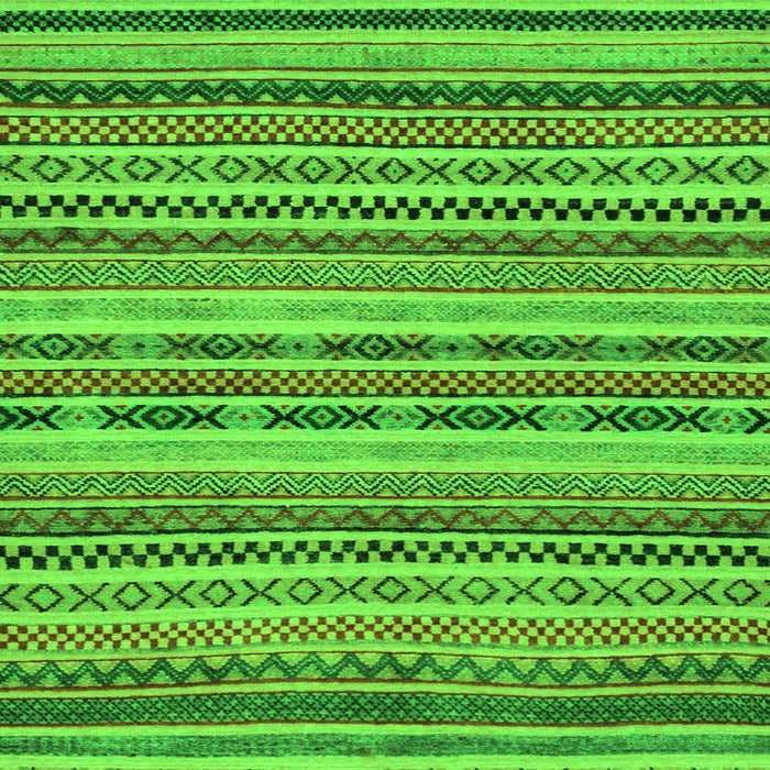 Square Abstract Green Modern Rug, abs2243grn