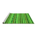 Sideview of Machine Washable Abstract Green Modern Area Rugs, wshabs2243grn