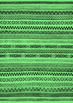 Abstract Emerald Green Modern Rug, abs2243emgrn