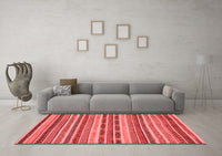 Machine Washable Abstract Red Modern Rug, wshabs2243red