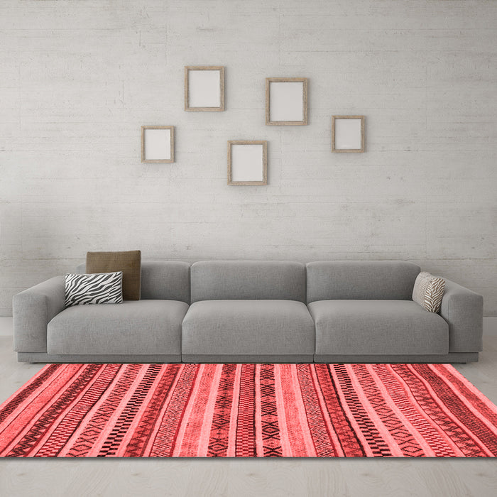 Modern Red Washable Rugs