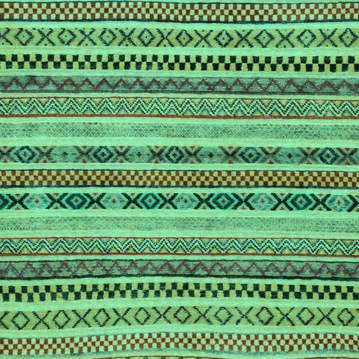 Machine Washable Abstract Turquoise Modern Area Rugs, wshabs2243turq