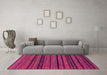 Machine Washable Oriental Pink Modern Rug in a Living Room, wshabs2244pnk