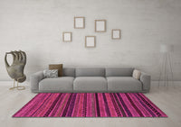 Machine Washable Oriental Pink Modern Rug, wshabs2244pnk