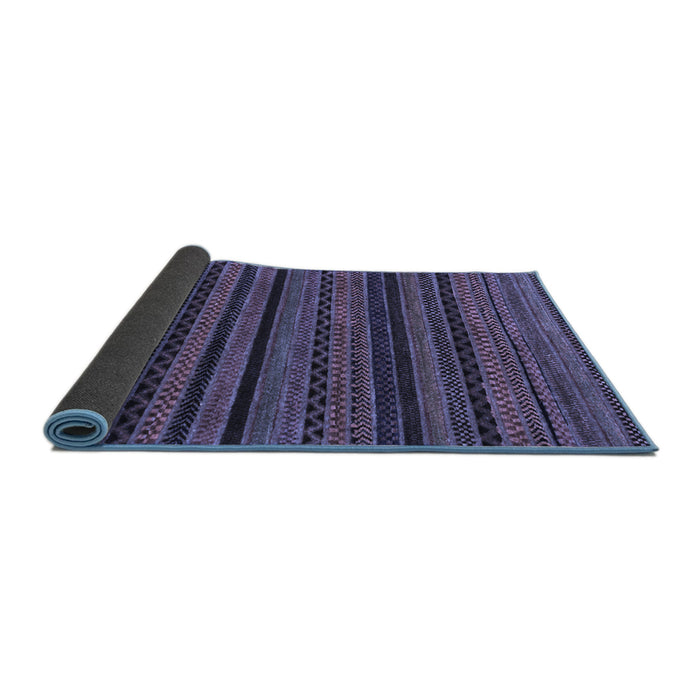 Sideview of Oriental Blue Modern Rug, abs2244blu