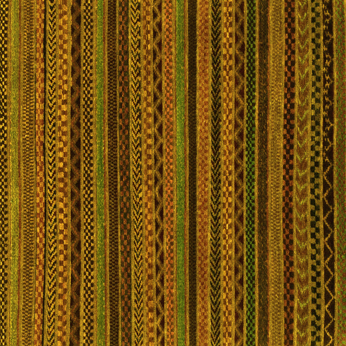 Square Machine Washable Oriental Yellow Modern Rug, wshabs2244yw